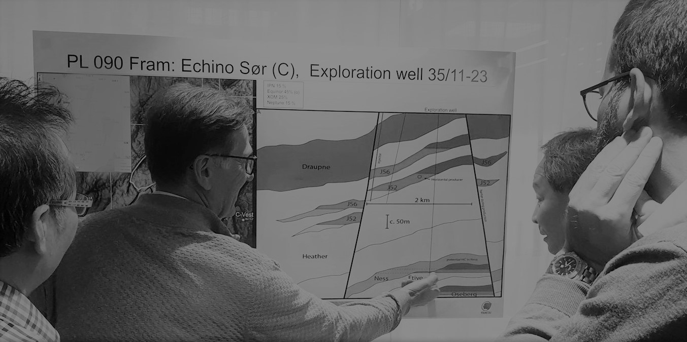 Idemitsu staff presenting the results of the Echino Sør well. Photo: IPN