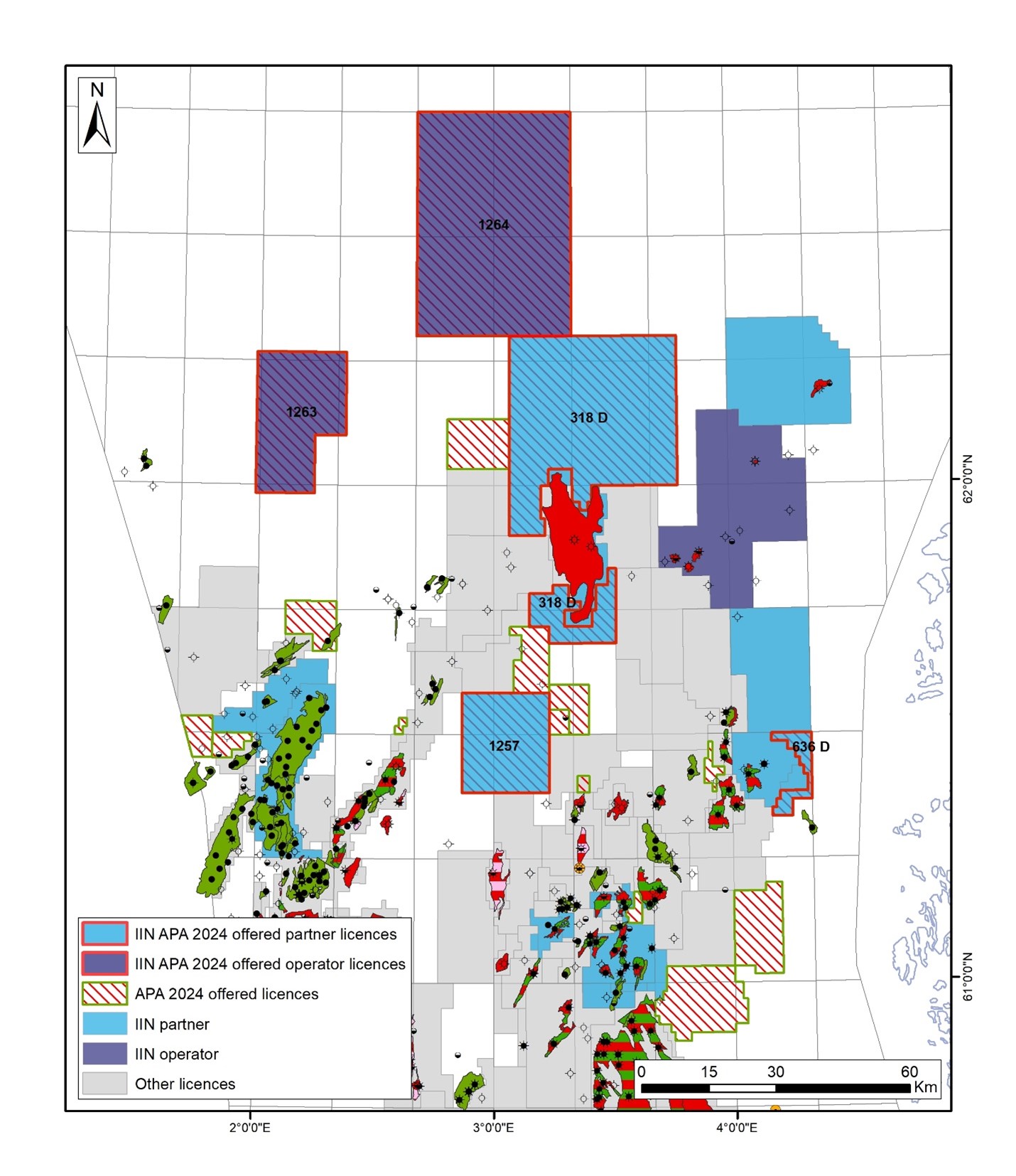 N North Sea & S Norwegian Sea APA 2024 Award offers licence map