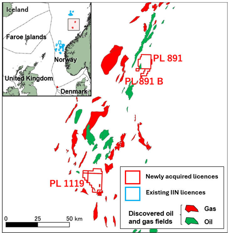 Map showing the location of the Mistral and Slagugle discoveries in the Norwegian Sea